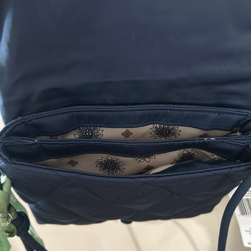 Vera Bradley Navy Blue Quilted Crossbody Bag-NWT - Picture 7 of 11